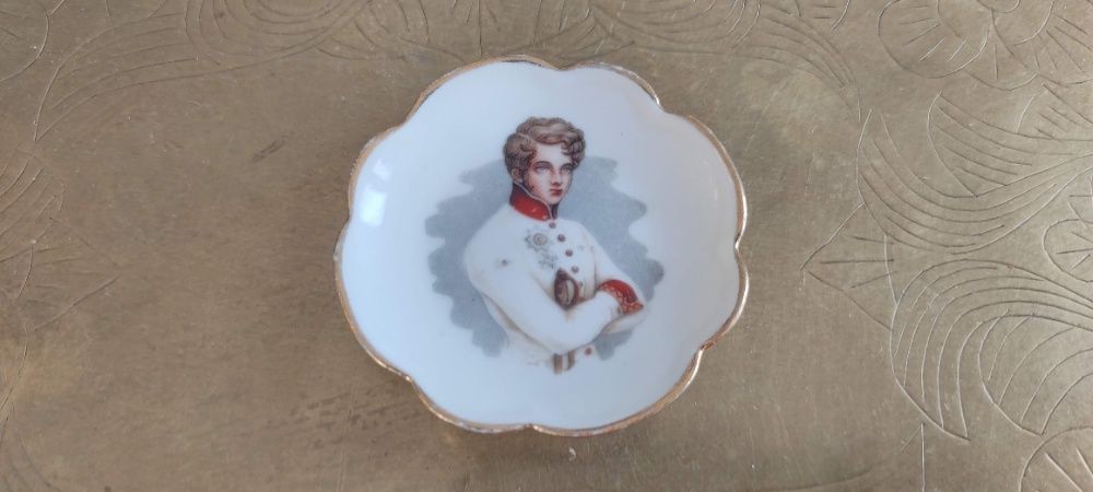 Talerzyk Dekoracyjny NAPOLEON Porcelana LIMOGES Francja Średnica 5,7