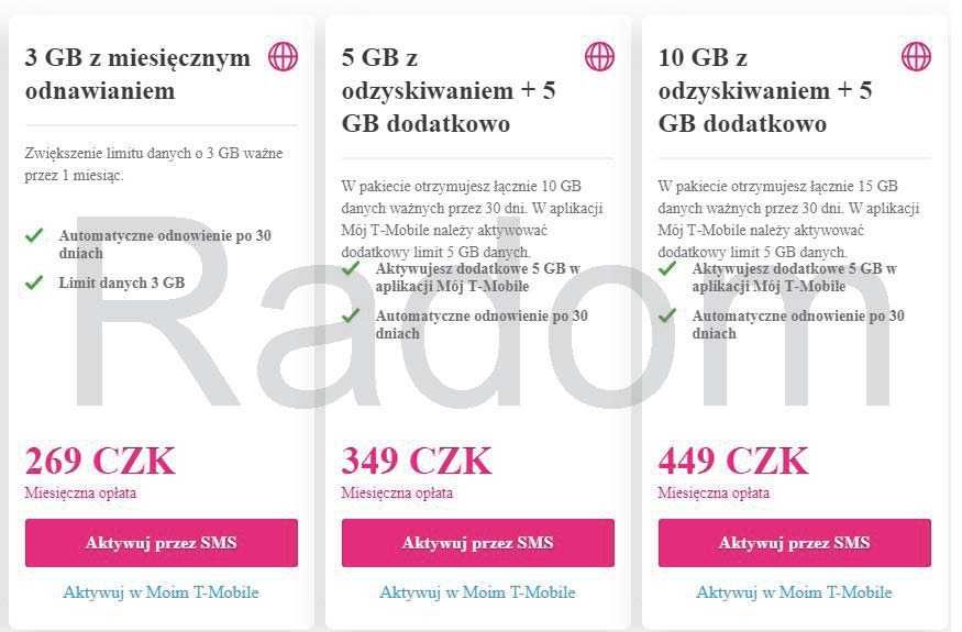 Czechy sim karta T-mobile 10kc saldo nowe czeskie startery