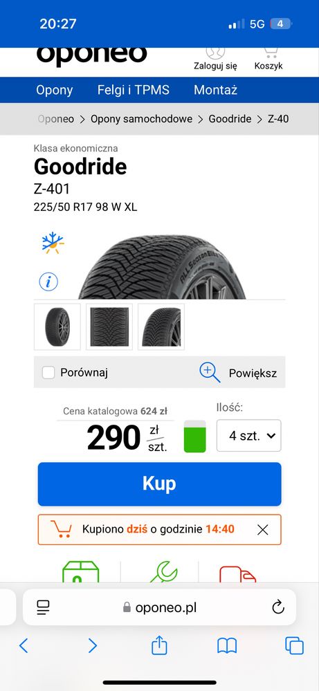 Felgi styling 122 i opony Goodride caloroczne 225/50 R17