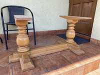 Nogi stolu, ławy, debowe, stół drewniany