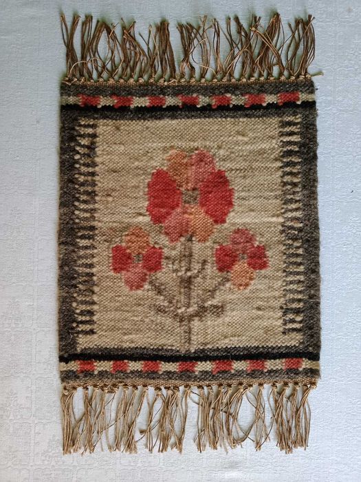 Ozdobny kilim na ścianę. 30cm x 35cm. Bawełna 100%