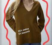 Sweter wełna + kaszmir Massimo Dutti