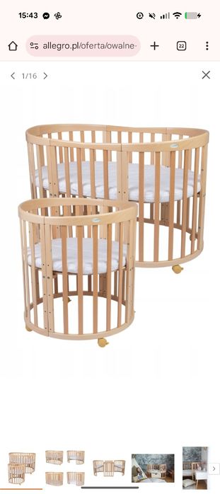 Nowe łozeczko 7w1 dziecięce Waldin