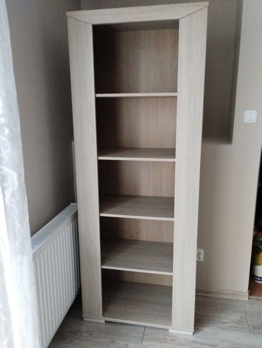 regał na książki z półkami z 5 wnękami dąb latte
