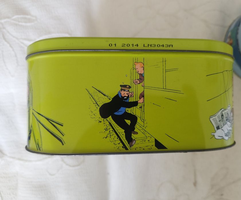 Caixa de metal colecionável Tintin Tintim.