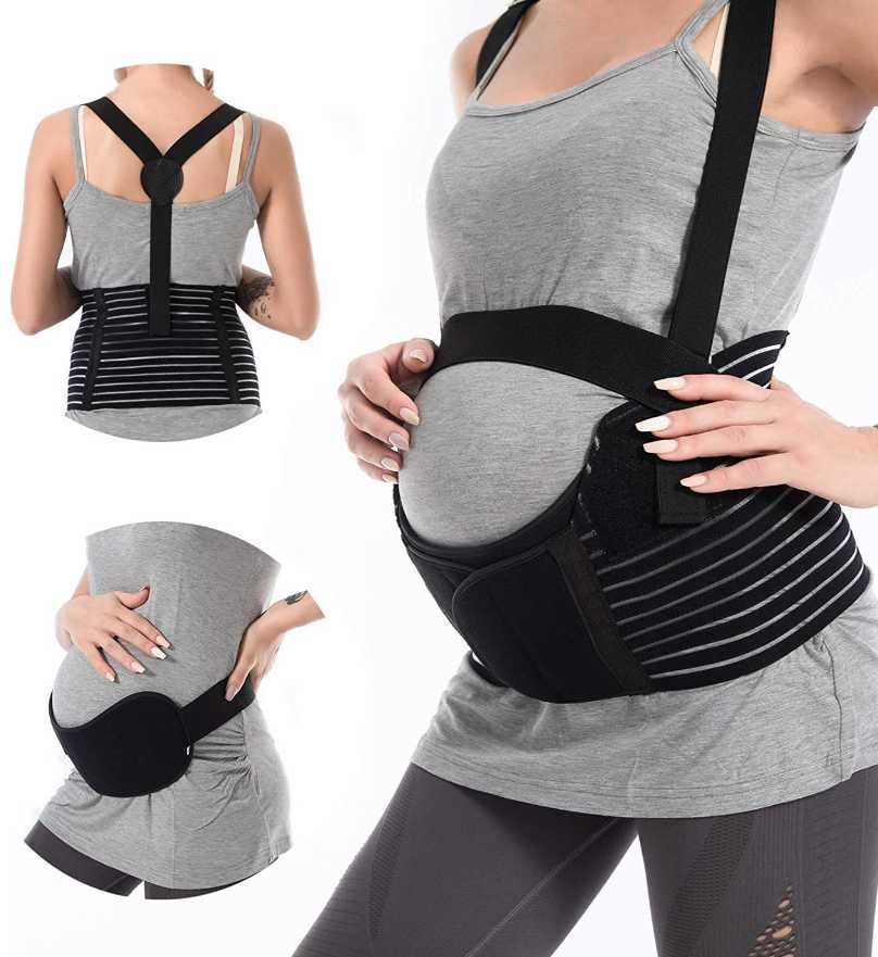 Бандаж для вагітних з полоской через спину для підтримки допологової