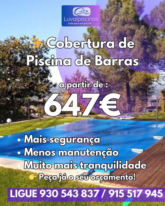Cobertura de Piscina de Barras – a partir de 647€ | Luval Piscinas