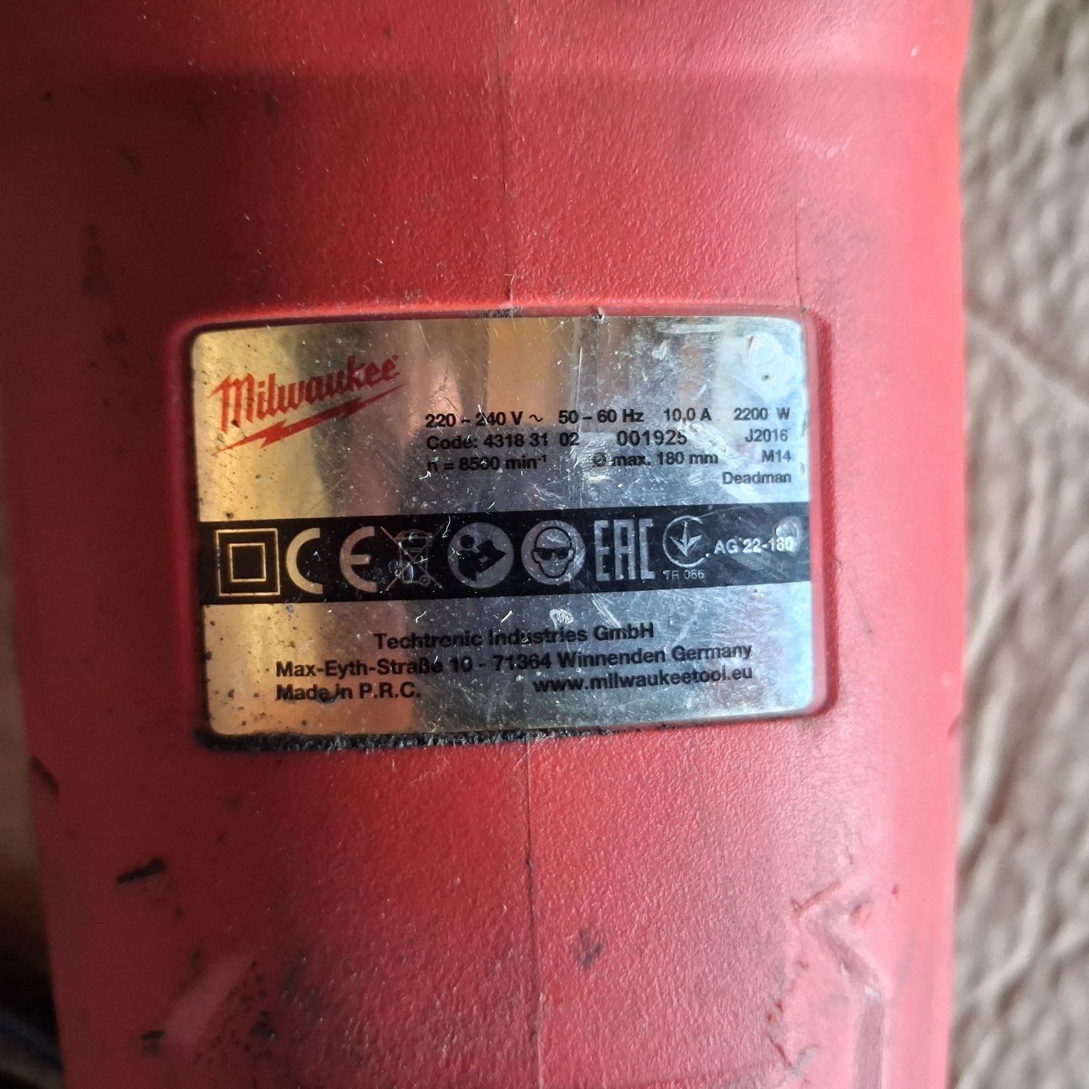 Szlifierki kątowe Milwaukee Metabo i inne WYPRZEDAŻ GARAŻOWA.