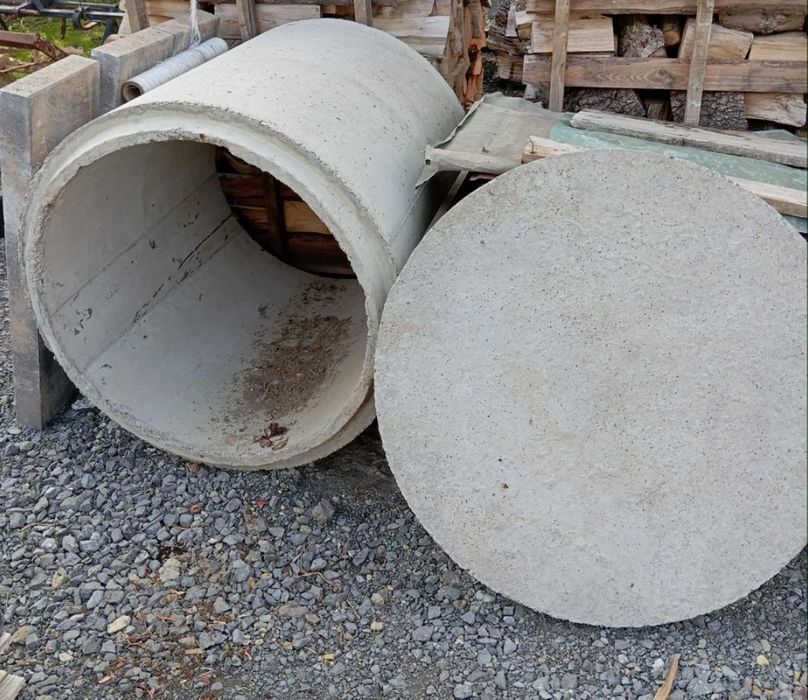 Krąg betonowy, studnia fi800mm plus pokrywa