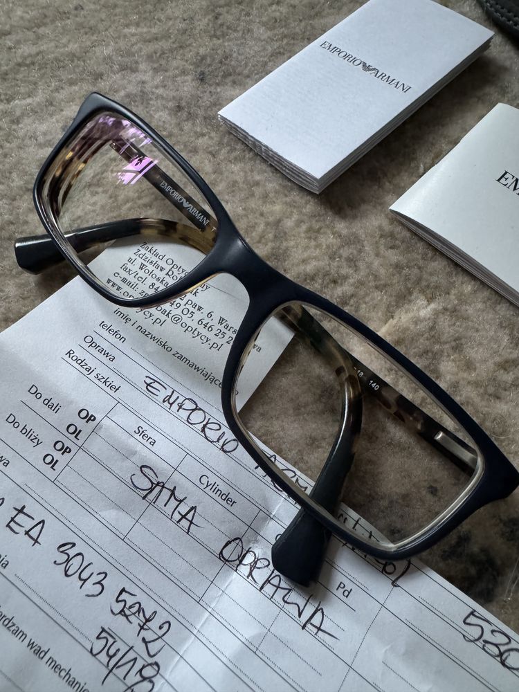Oprawki okularowe Emporio Armani. Jak nowe! EA 3043.5272.54/18