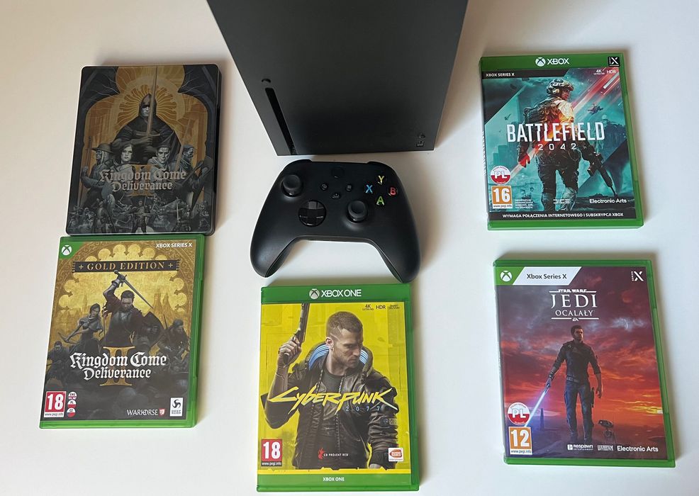 Xbox series X, Pad, 4 gry