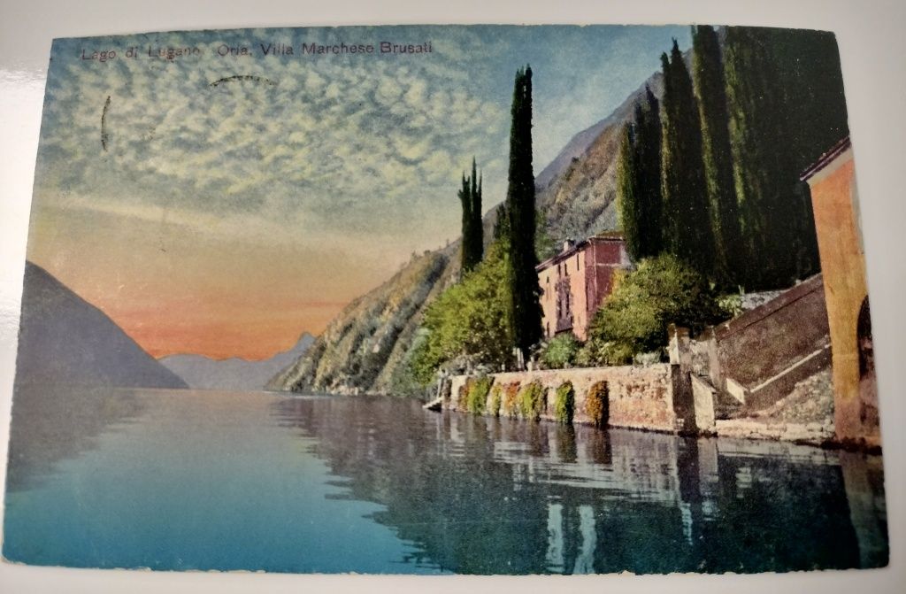Pocztówka Lago di Lugano Oria, Villa Barchese Brusali - Postkarte