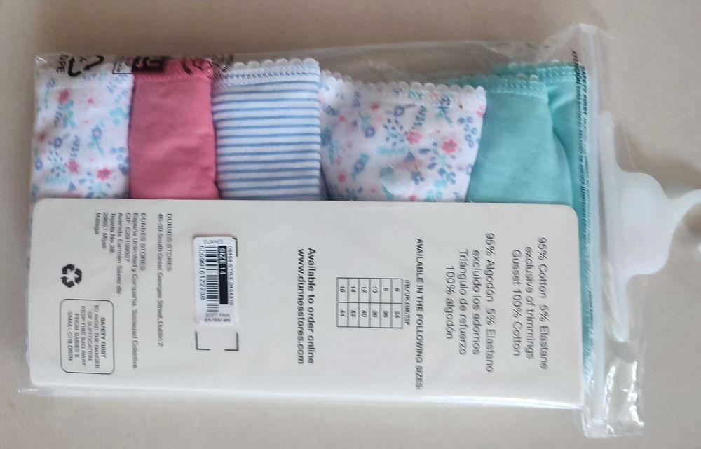 5 sztuk zestaw figi majtki (14) 42, Dunnes store