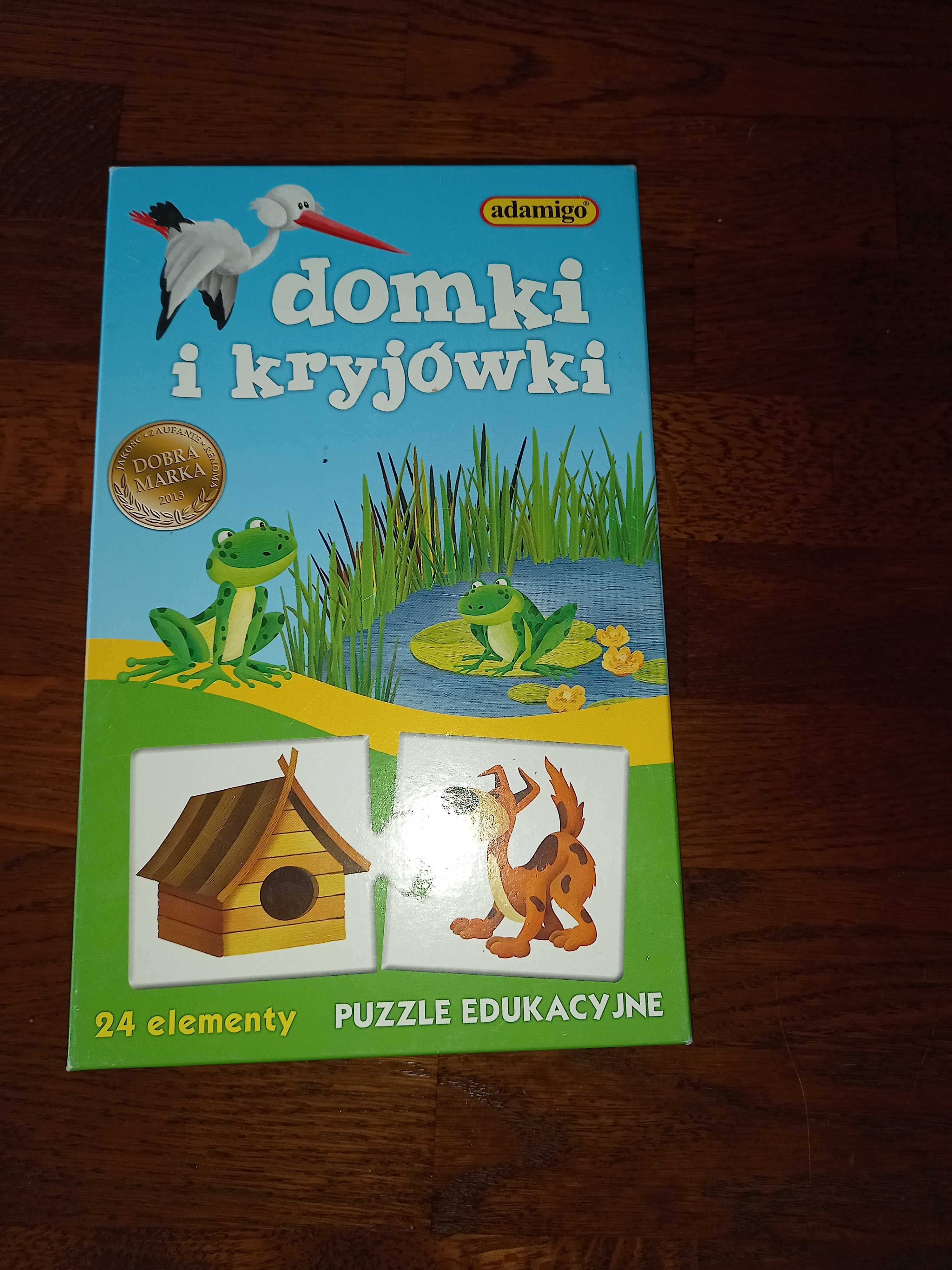 Adamigo Puzzle edukacyjne Domki i kryjówki - Stan bdb!