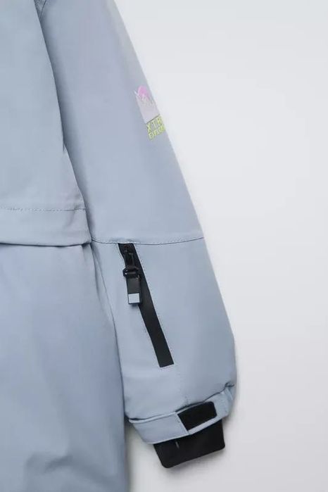 Куртка лижна Zara water-repellent розмір S-M, блакитний анорак