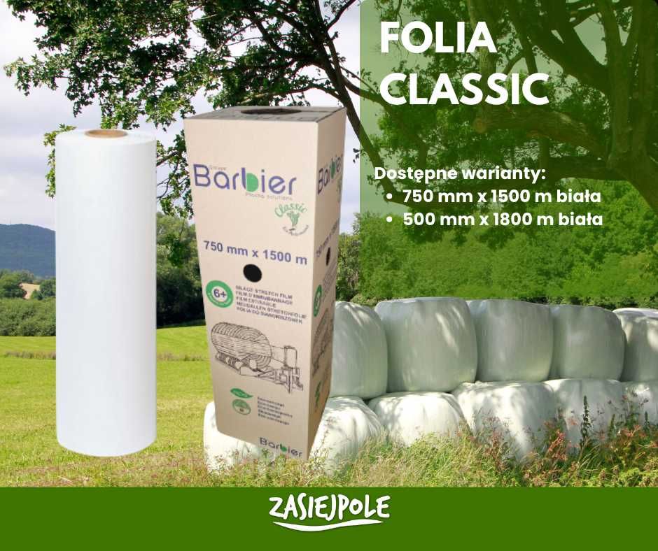 Folia do sianokiszonki Barbier Classic, na kiszonki, 500, 750. biała