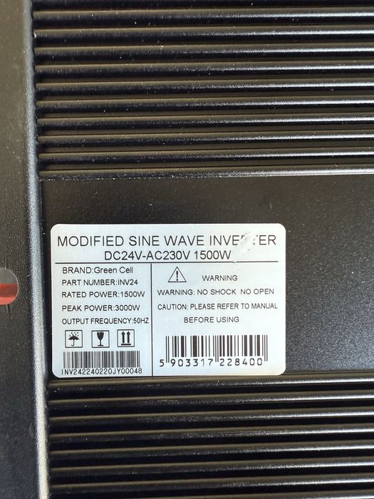 Przetwornica Green Cell Nowa  1500W/3000W