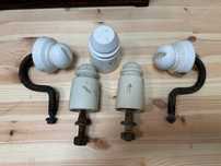 Isoladores eletricos antigos em porcelana portugesa, vista Alegre