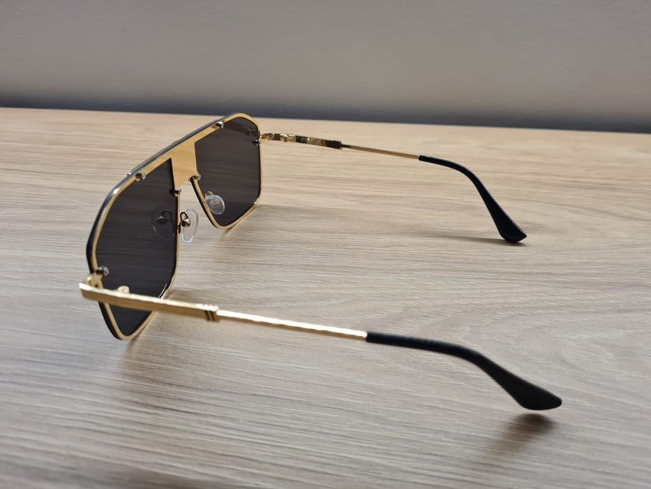 Nowe Męskie Zlote Okulary Przeciwsłoneczne Polaryzacyjne UV400 Gucci