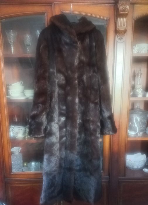 Шуба степная норка сурок большой размер XL
