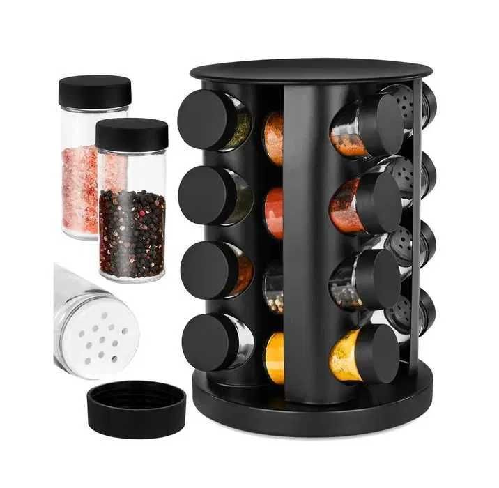 Stojak na przyprawy Przyprawnik obrotowy 16słoik.z sitkiem Powystawowy