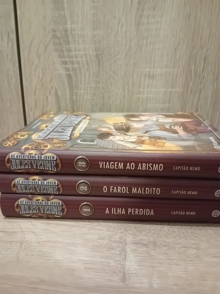 Livros As aventuras do jovem Jules Verne (pack 3 livros)