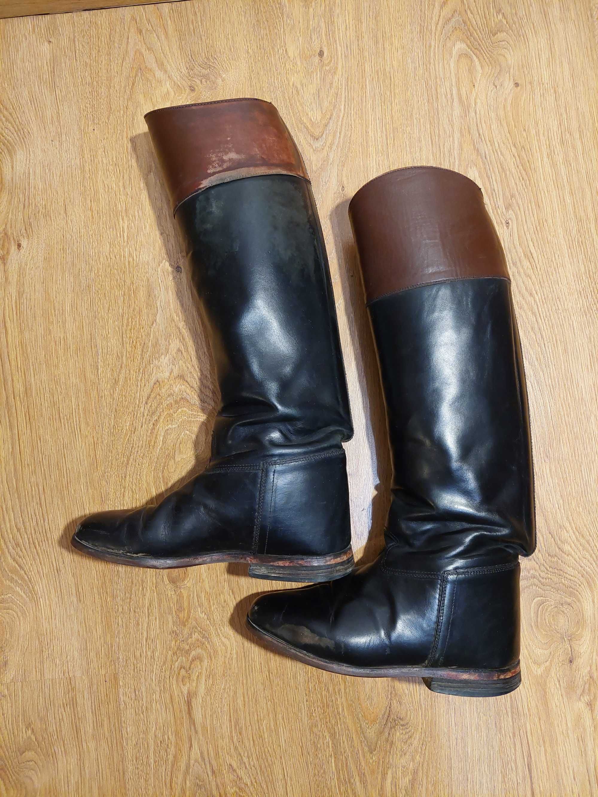 Skórzane buty jeździeckie oficerki r. 38/38,5
