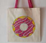 Donut - torba RĘCZNIE malowana