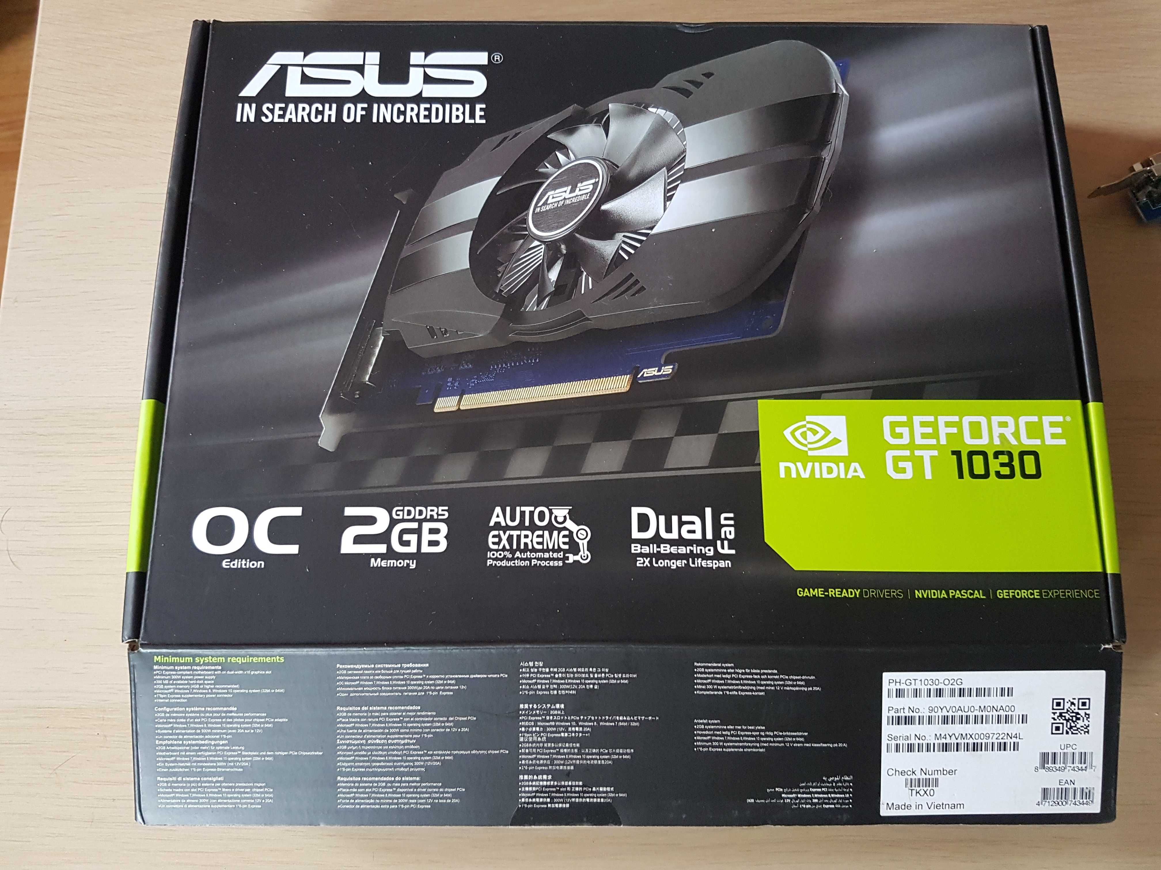 Karta graficzna ASUS GT 1030, oc 2 gb