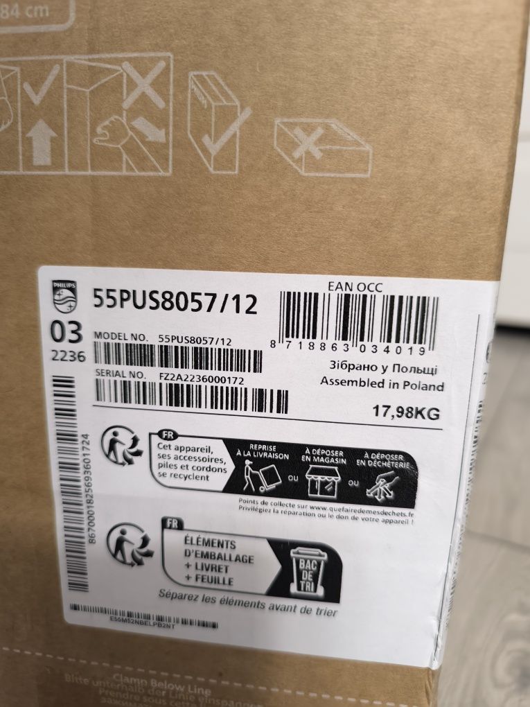 Nowy TV Philips 55PUS8057 Ambilight Android TV
