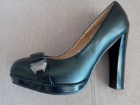 czarne, eleganckie buciki na obcasie, obcas  11 cm, rozm. 36, jflowers