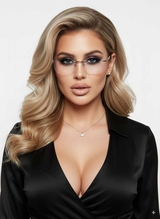 Жіночі безоправні окуляри для зору з фотохромом. + та - Код 6005 С1