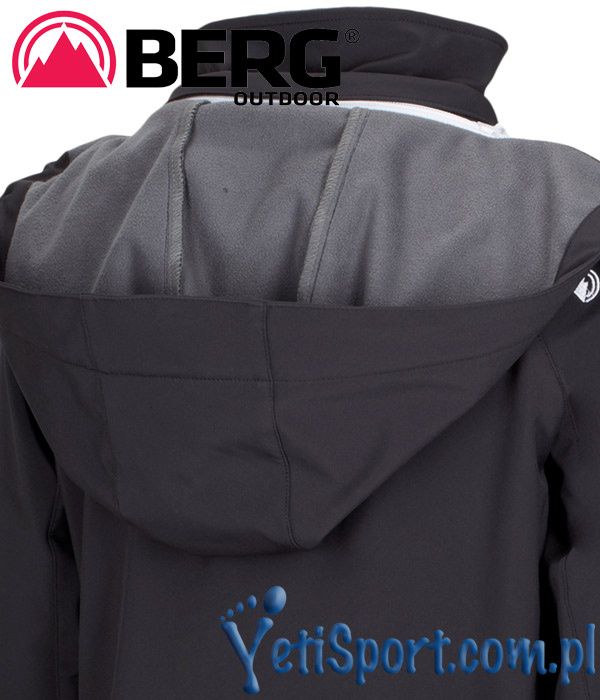 Berg Outdoor kurtka trekkingowa damska HILL, softshell r. L, czarna