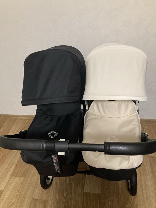 Bugaboo Donkey Black White Коляска для двійні.