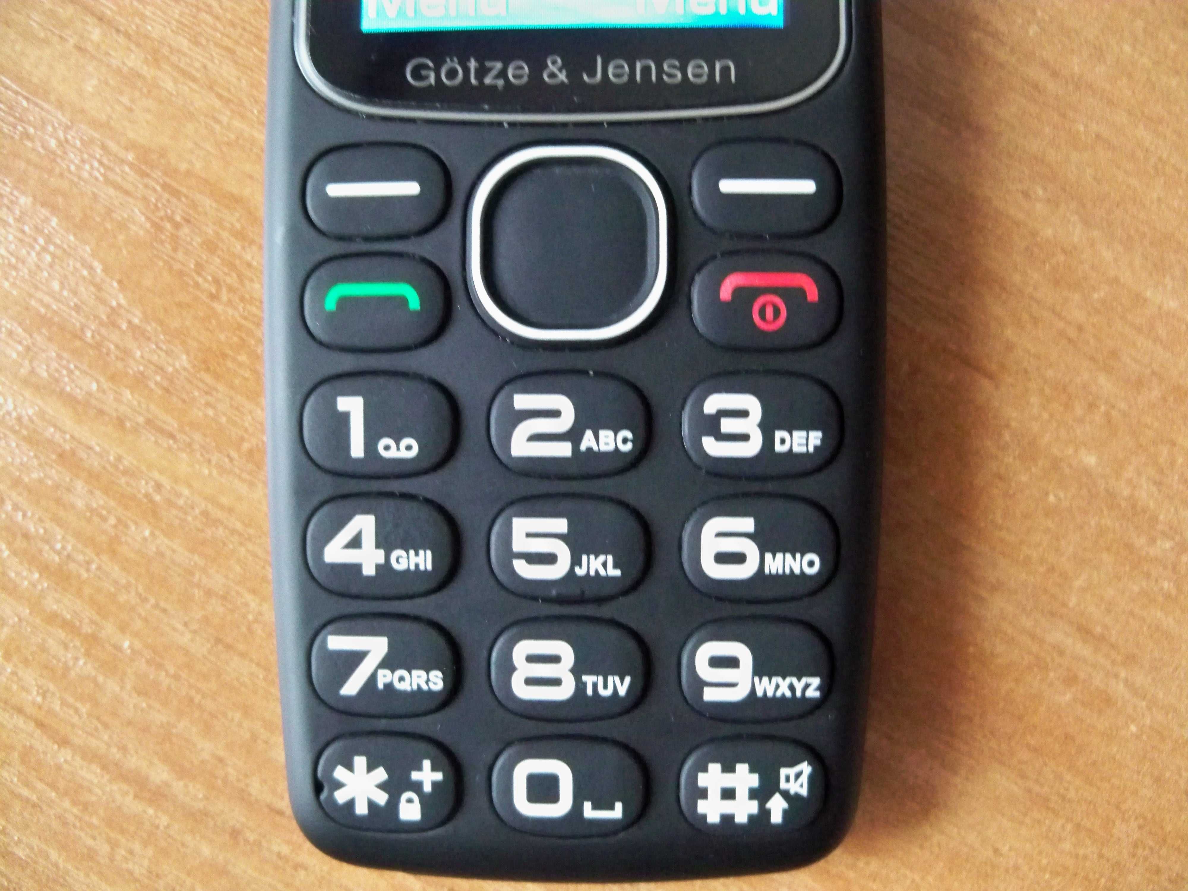 Telefon GÖTZE & JENSEN GFE302 Czarny-oryginalna ładowarka, DLA SENIORA