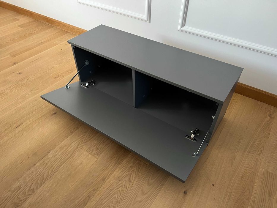 Szafka RTV szerokość 100cm stolik pod telewizor ciemnoszara