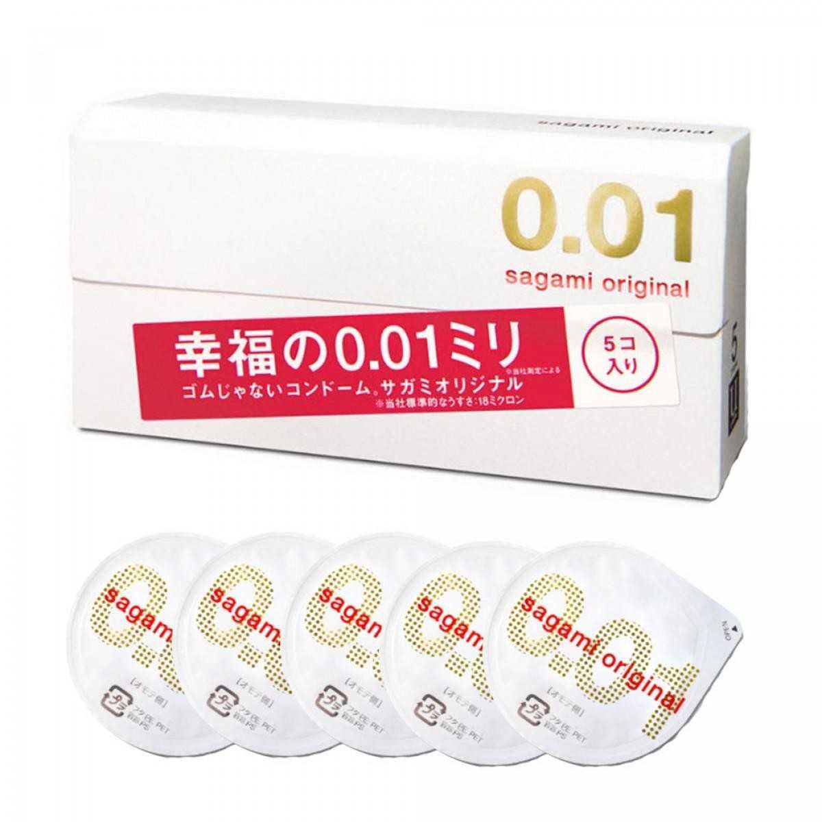 Презервативи SAGAMI Original 0.01 Box 5 Sale,