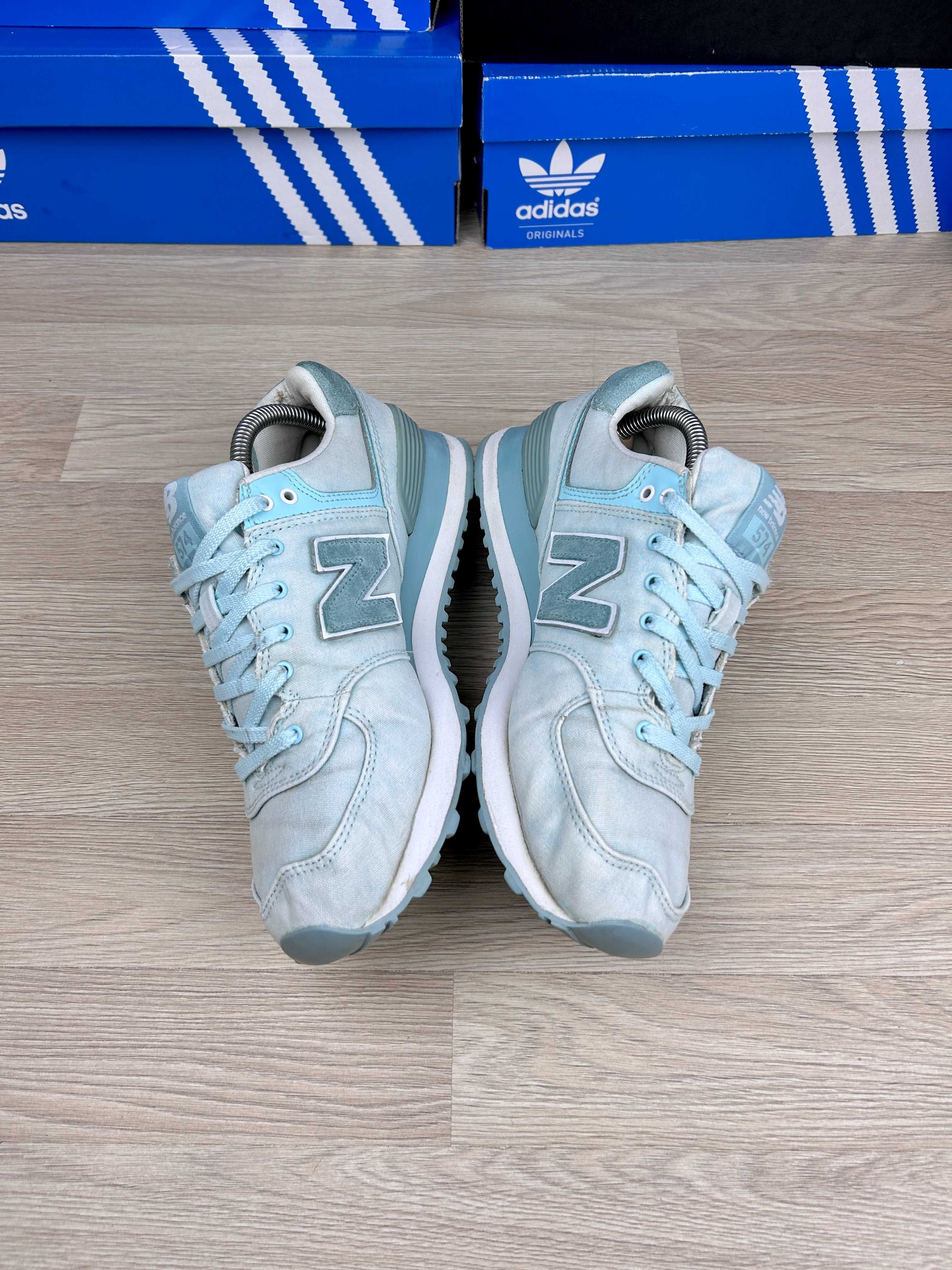 Кроссовки New Balance 574 женские голубые тканевые 40