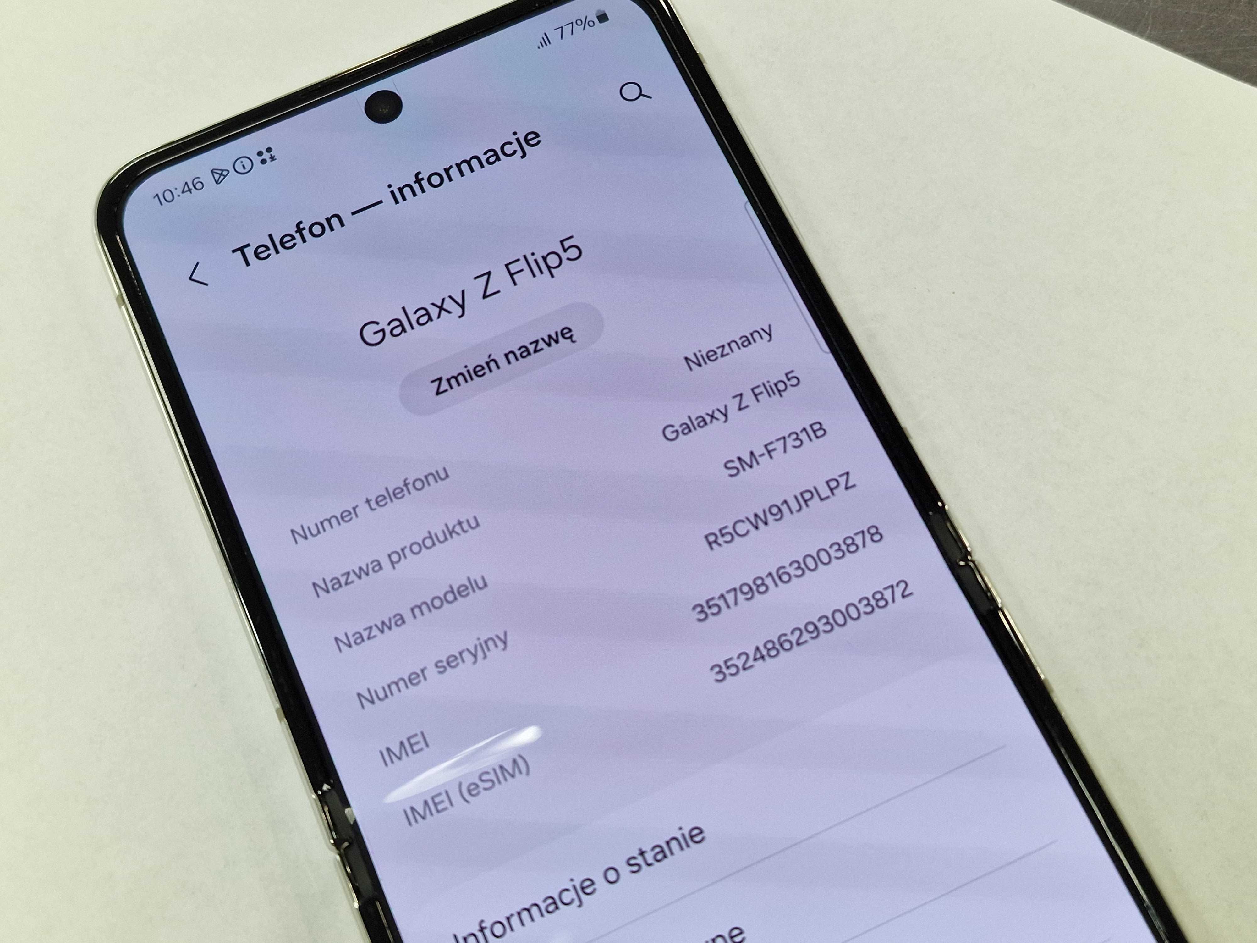 Samsung Galaxy Z Flip5 5G/ 8GB/ 512GB/ Cream/ Beżowy/ Grade A