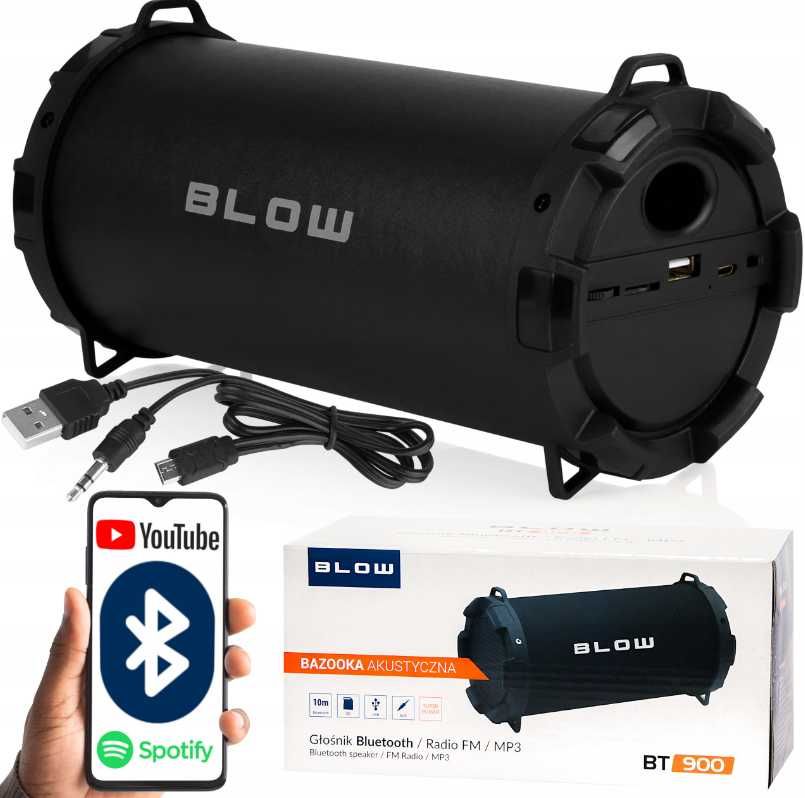 Mocny Głośnik Bluetooth SD USB AUX Radio FM Przenośny Wieża Boombox