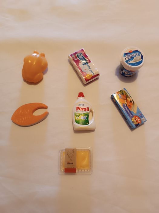 Lote 7 miniaturas artigos casa para brincar ou colecionar