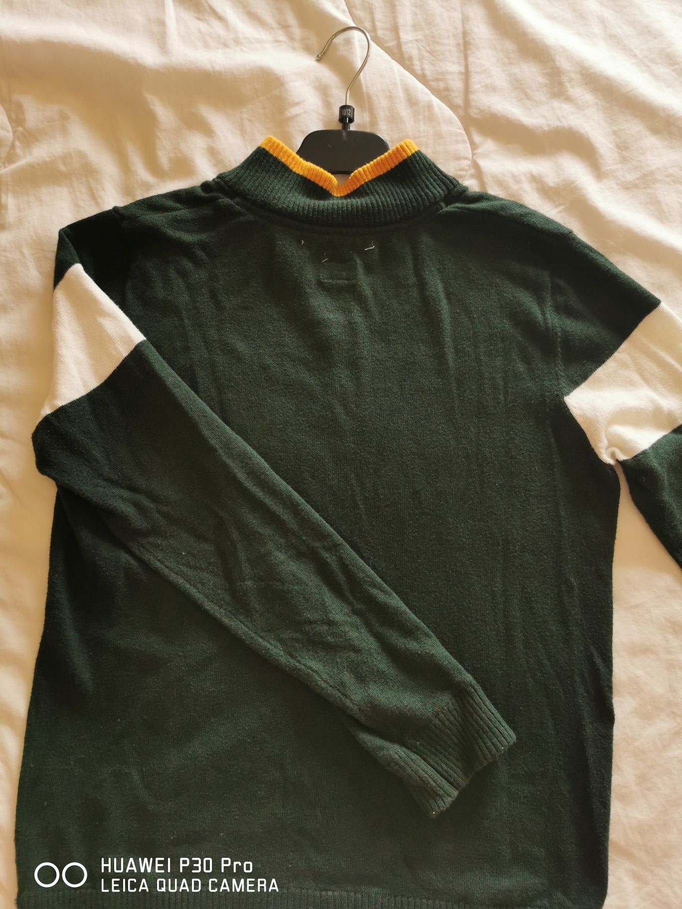 Camisola de malha de rapaz da Pepe Jeans, verde logo azul marinho