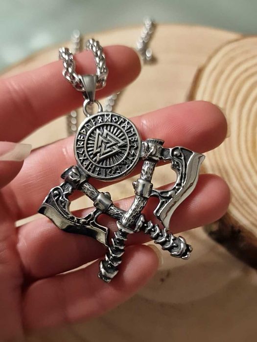 Fio colar necklace cordão vikings machados runas odin valhalla