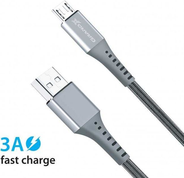 Кабель USB-microUSB МЕТАЛІК швидка зарядка Привезений з Німеччини