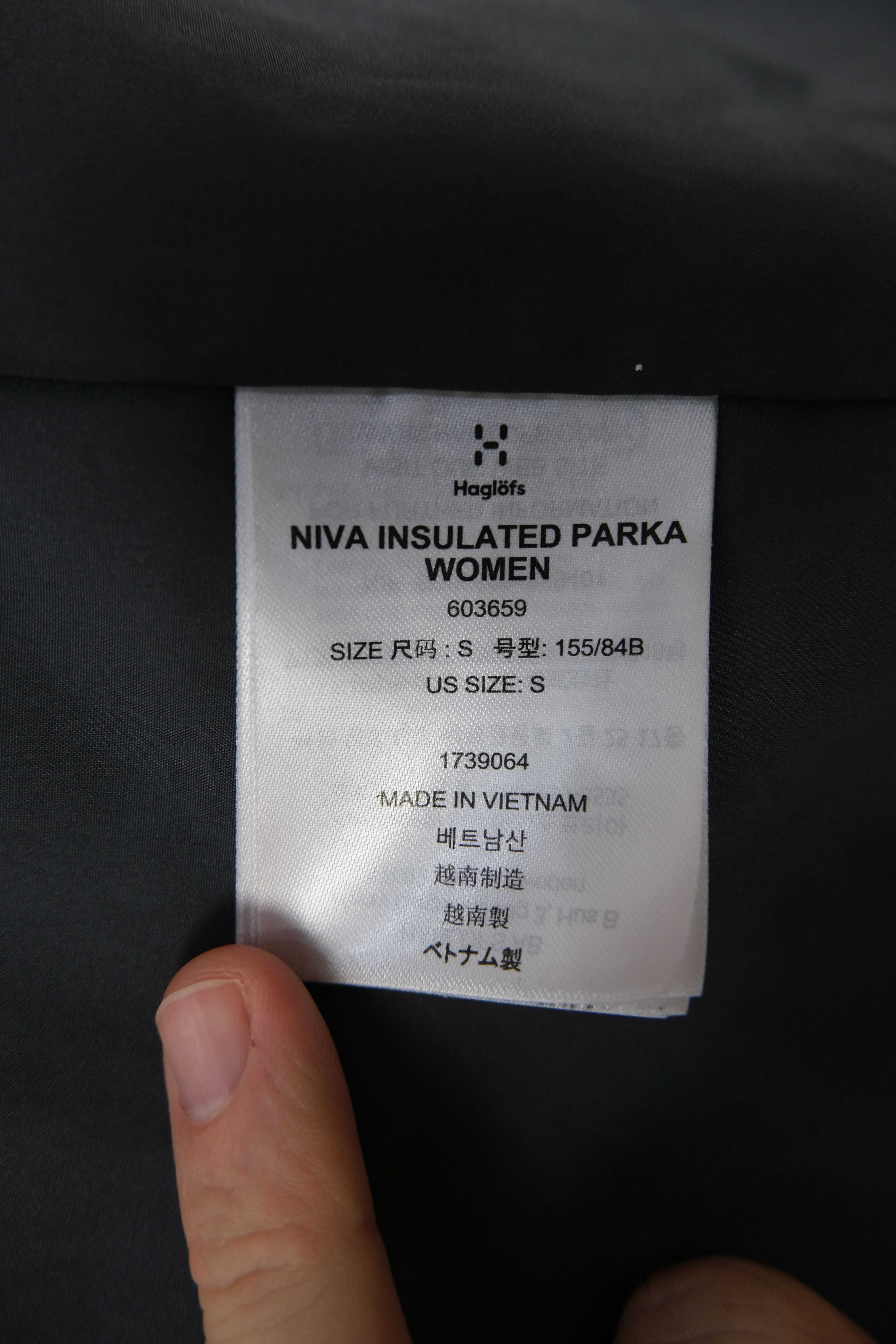 Haglofs niva insulated parka  damska r S st idealny