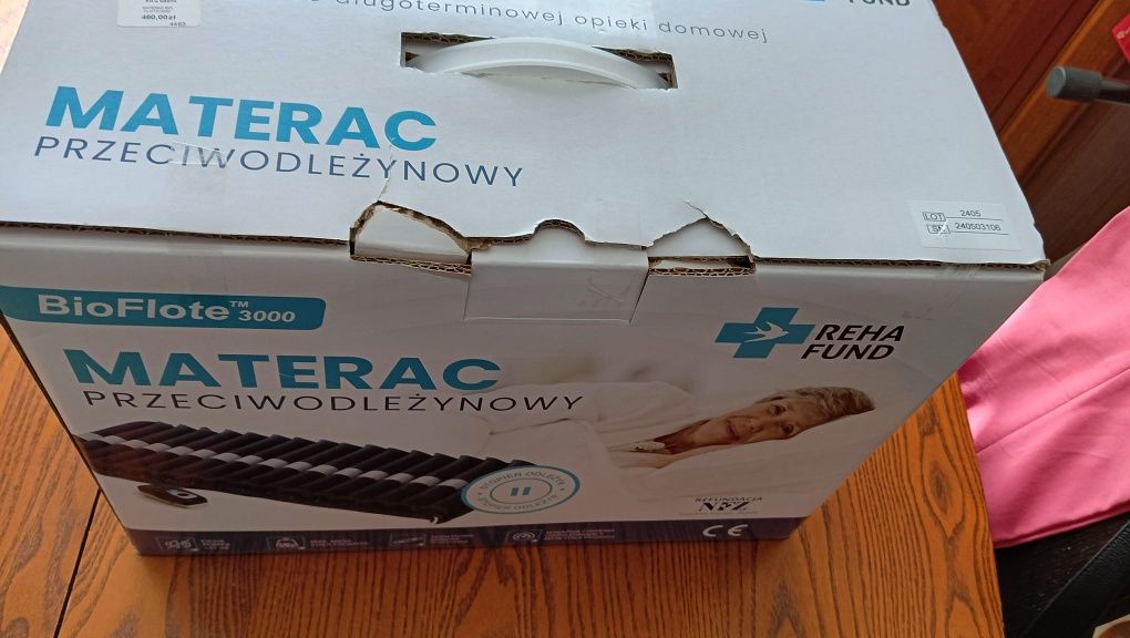 *NOWY*Materac przeciwodleżynowy rurowy REHA FUND BioFlote 3000.