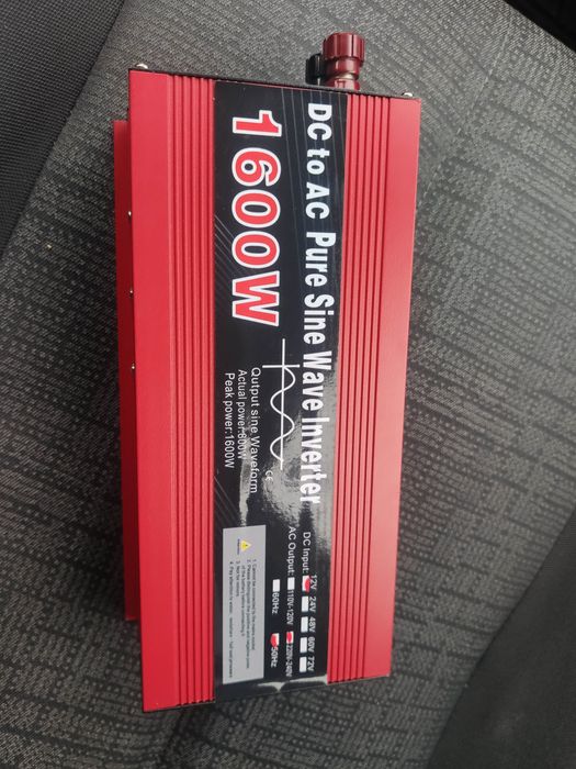 Инвертор / преобразователь 12В / 220В 1600Ватт с ЧИСТОЙ синусоидой