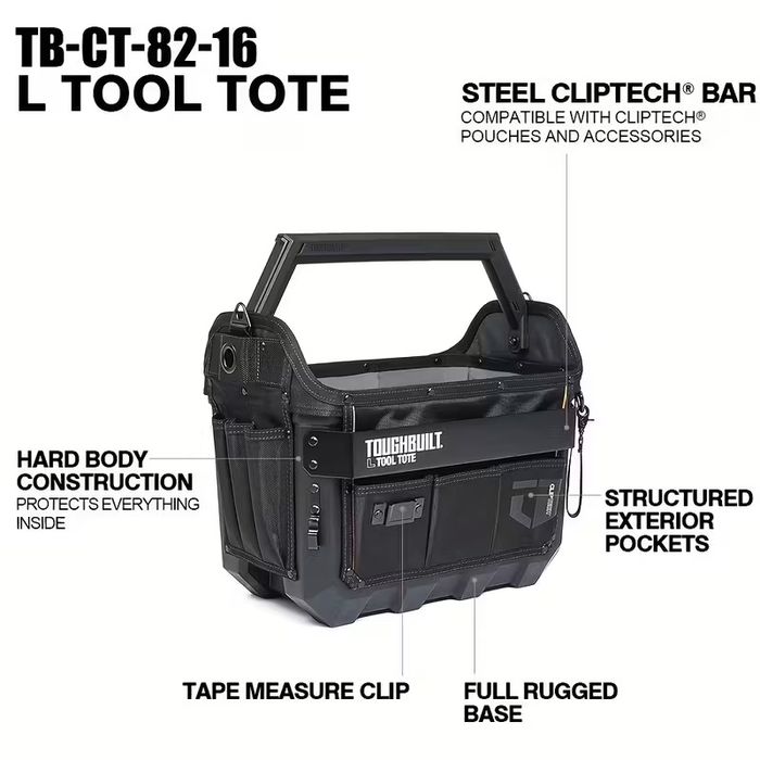 Акція!!! Тверда сумка для інструментів ТОUGHBUILT ТВ-СТ-16