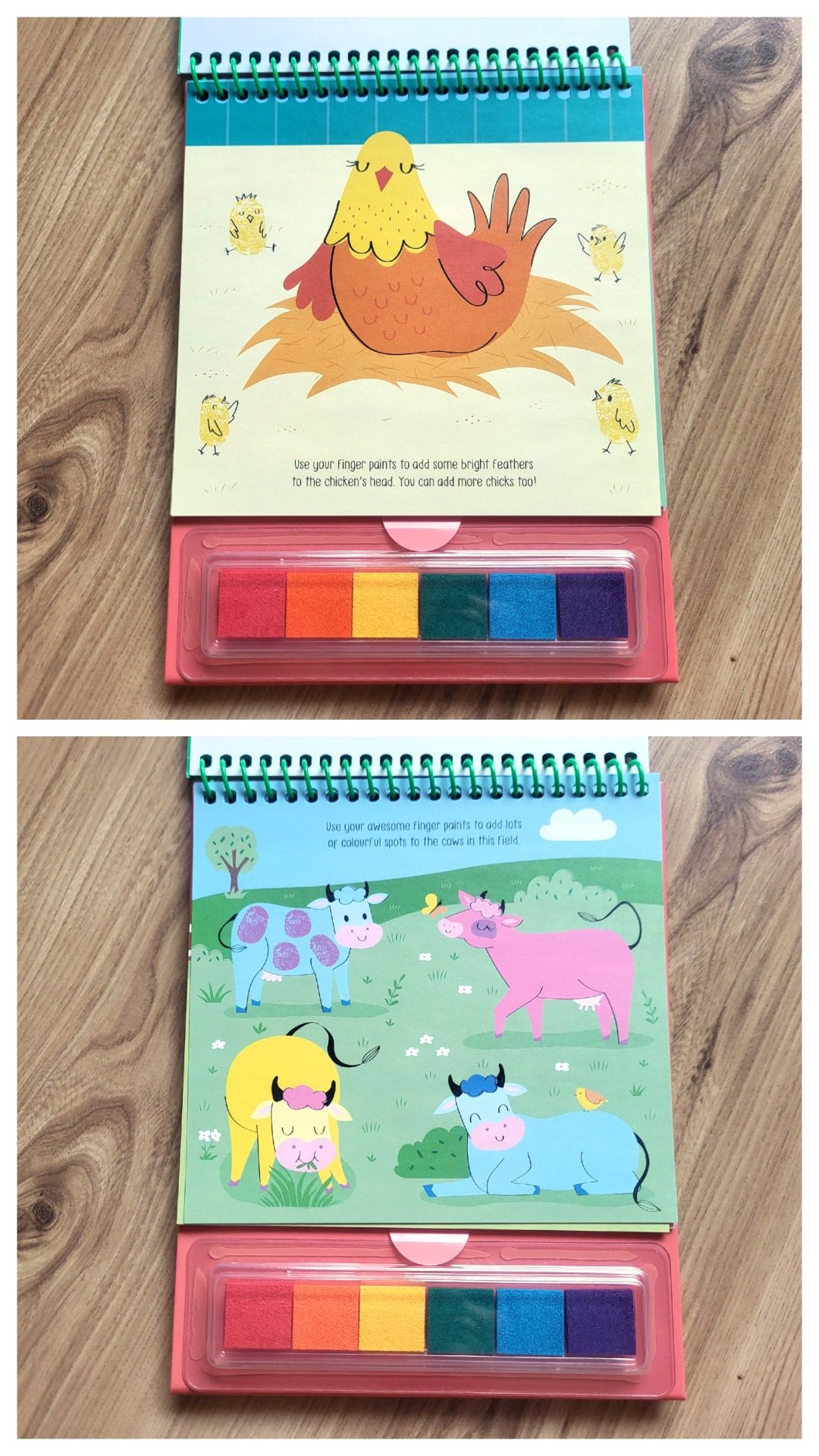 Finger Painting Farm malowanie palcami fingerprint activities english