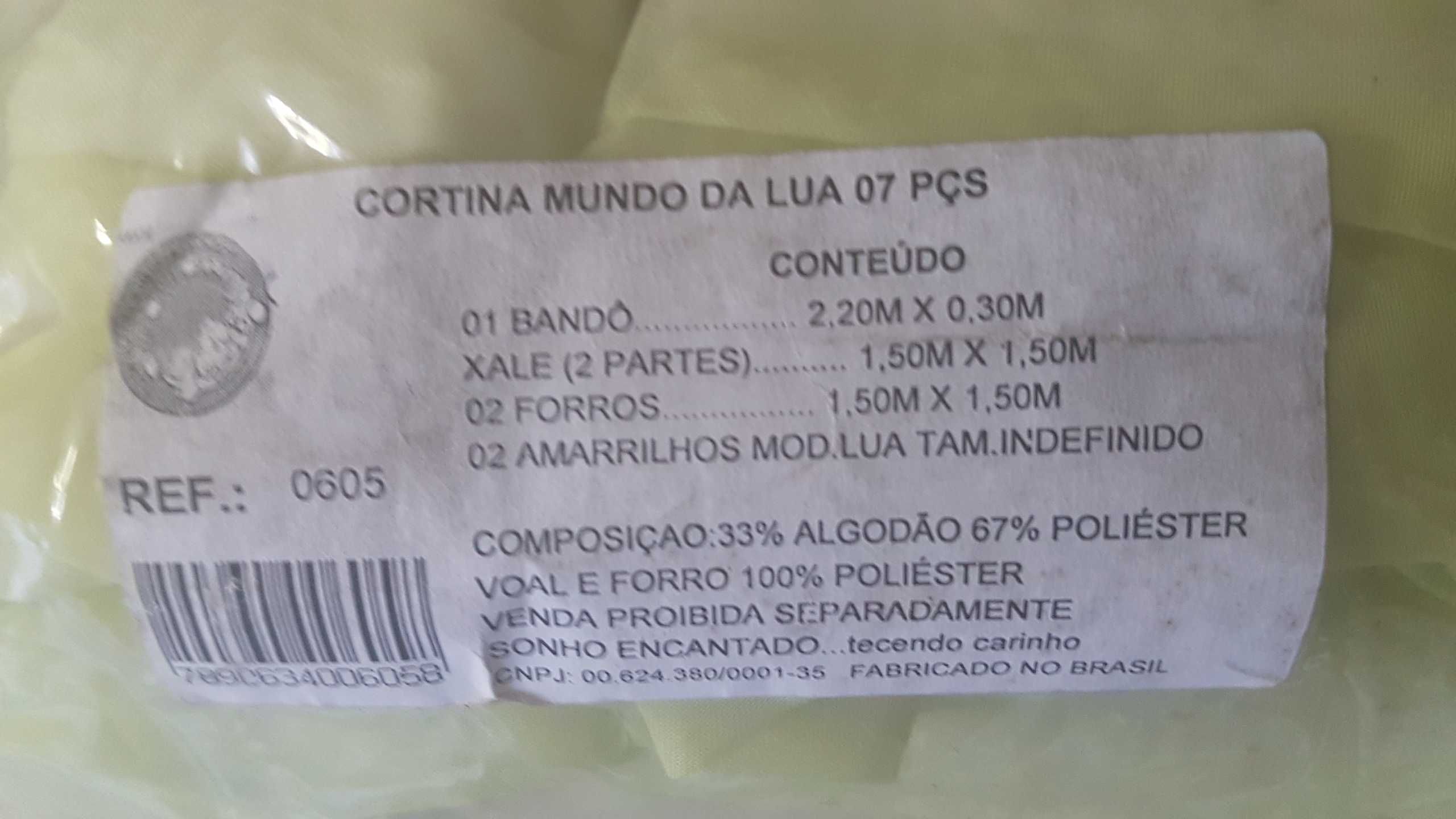 Cortina da coleção Mundo da Lua, 7 peças para quarto da criança.